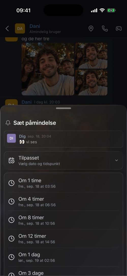 Arket Sæt påmindelse med tidspunkter fra en time til en uge