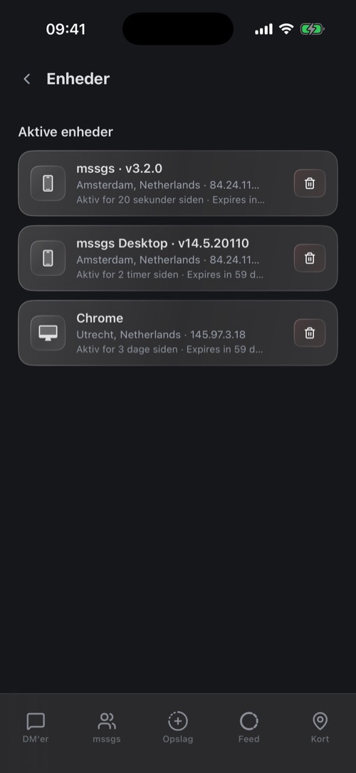 Enhedsindstillingerne med en iPhone, skrivebordsappen og en browser